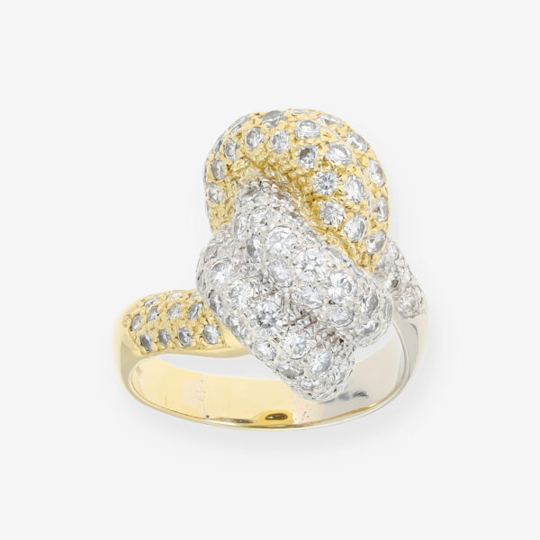 Ring Weiß- und Gelbgold 18kt. mit Brillanten ca. 4,40ct. - Größe 61